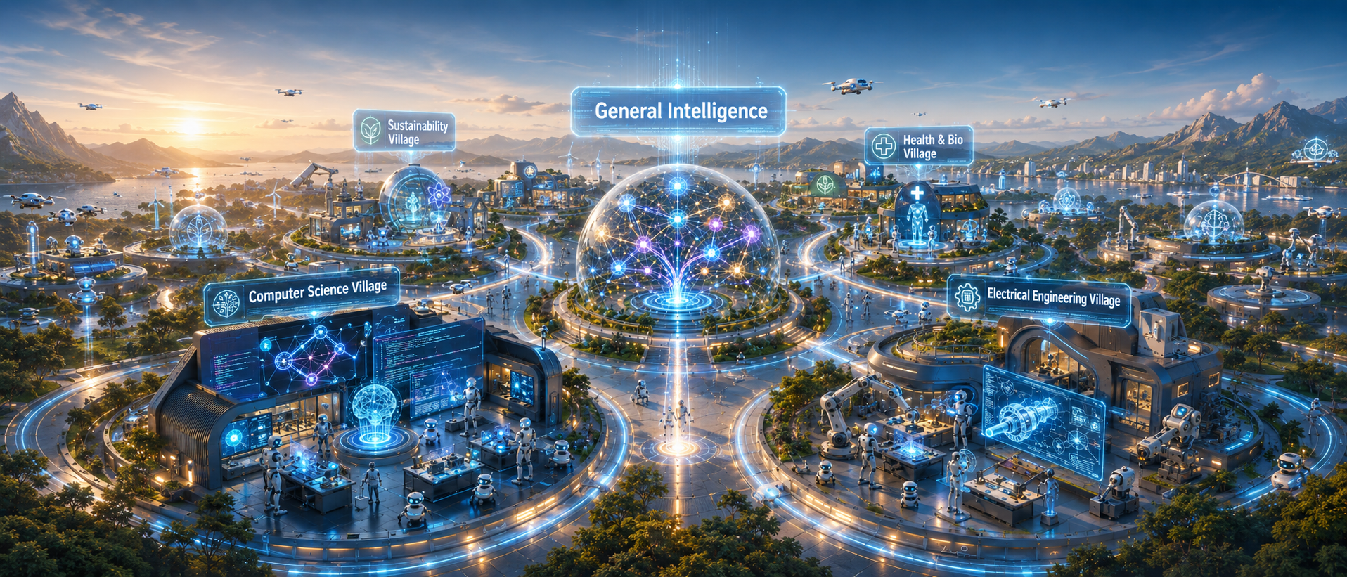 Expert Village: a living network of collaborating AI subject-matter expert agents